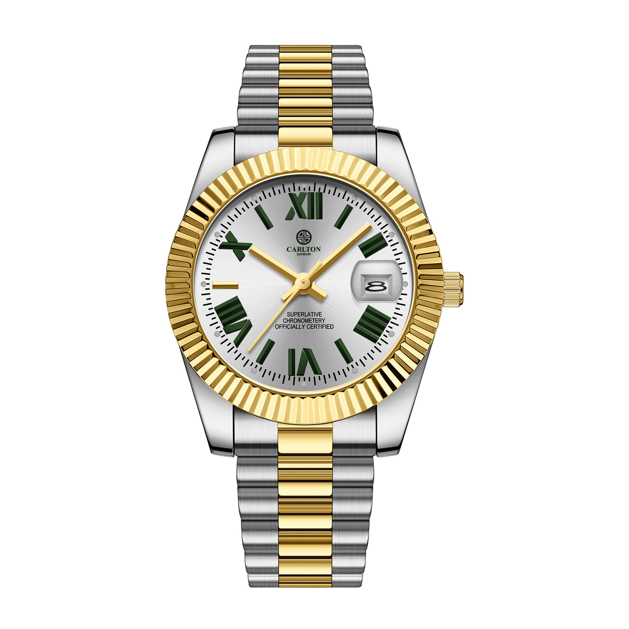 CARLTON LONDON Charles Men White Analog Watch CLRLM-002