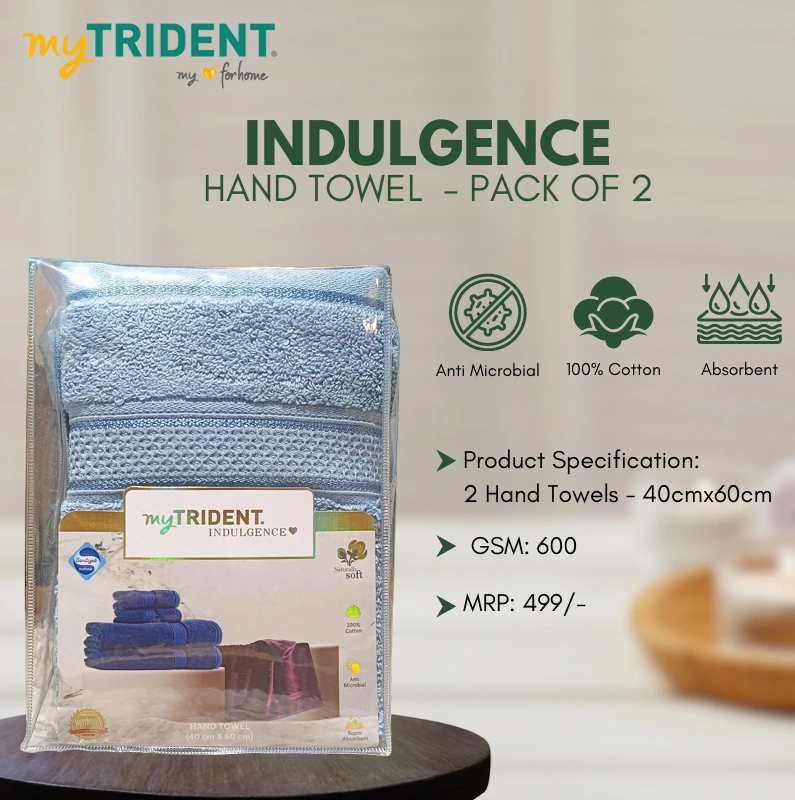 INDULGENCE HAND TOWEL  - PACK OF 2