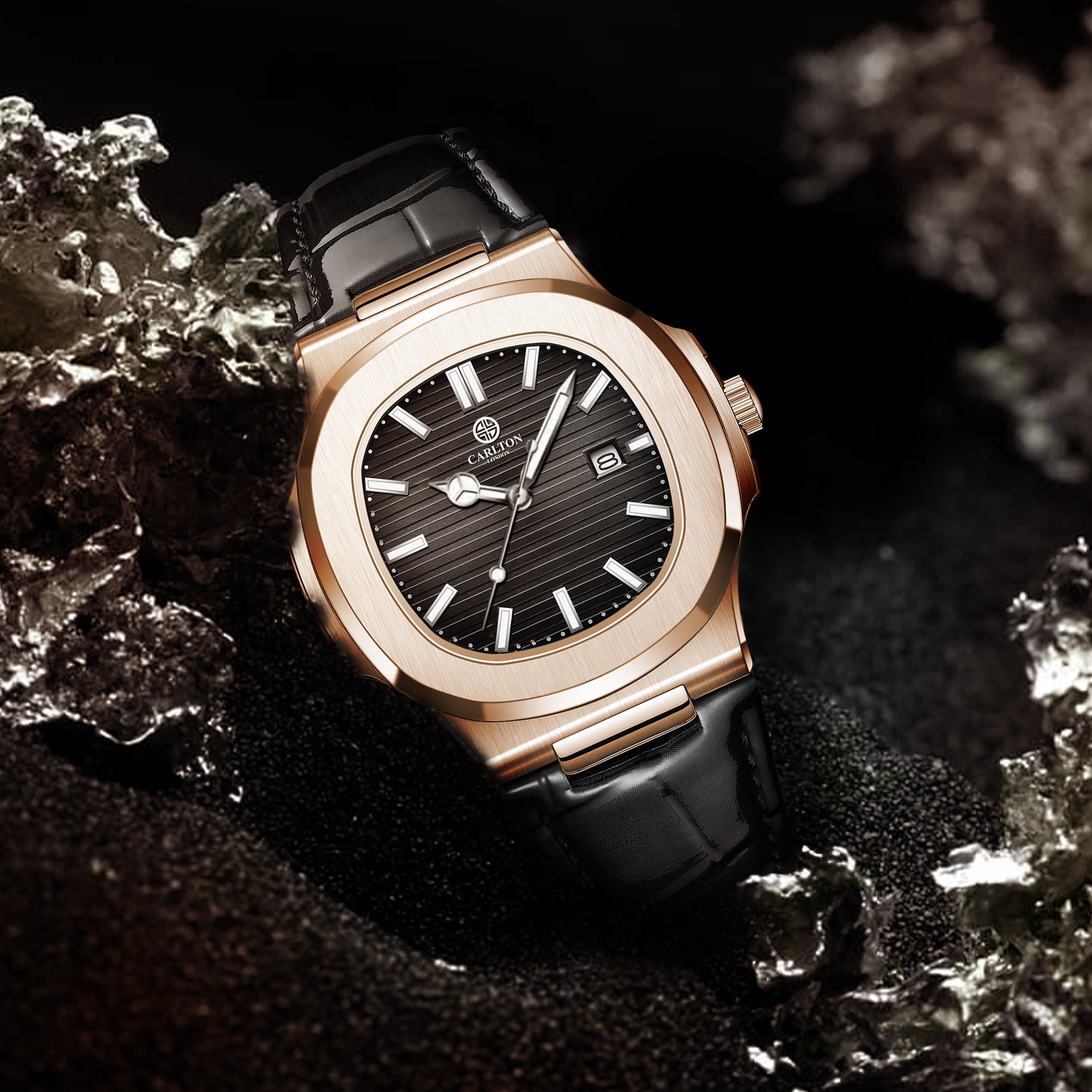 Carlton London Jordan Men Analog Black Watch -CLJOR-004