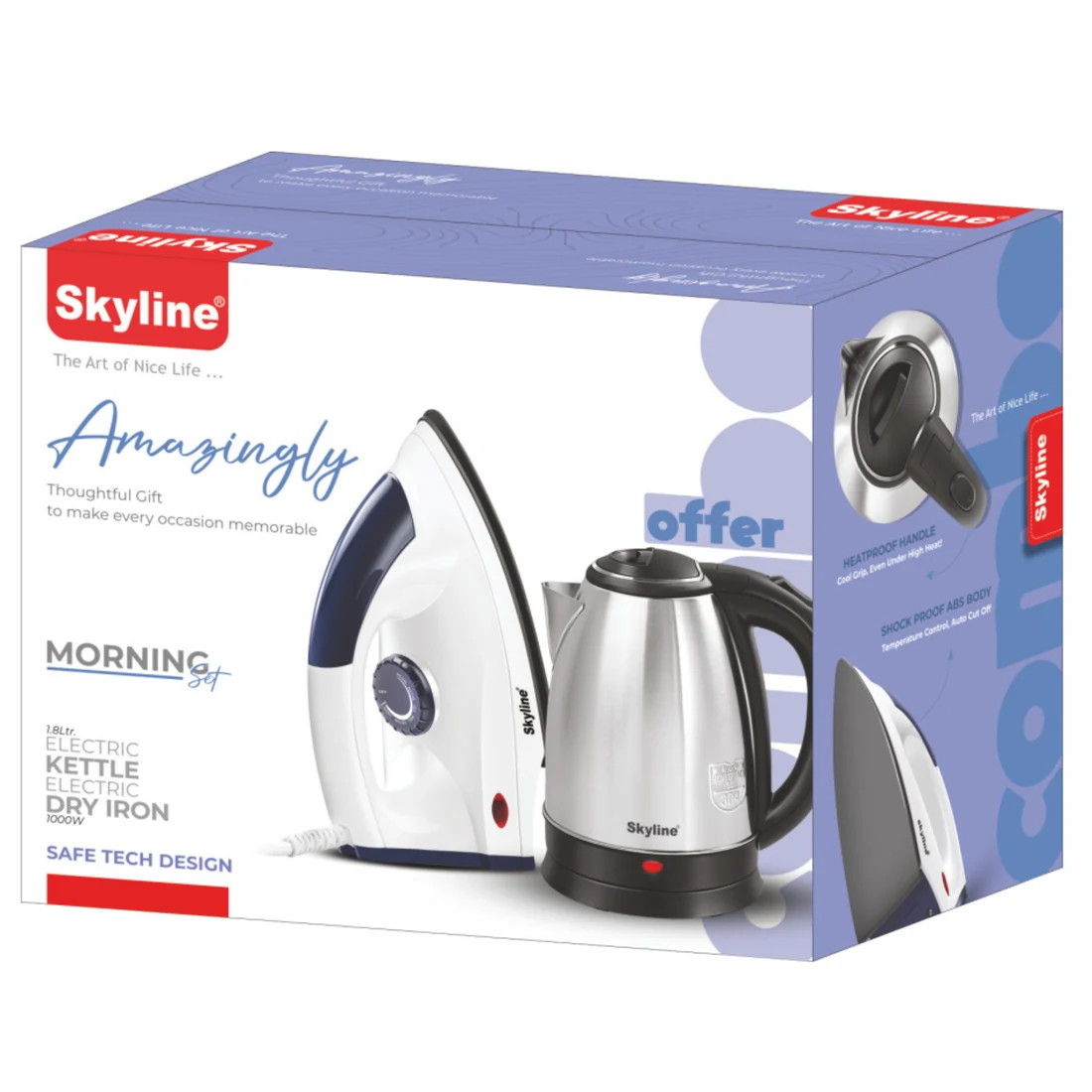 Electric Kettle & Electric Dry Iron Combo