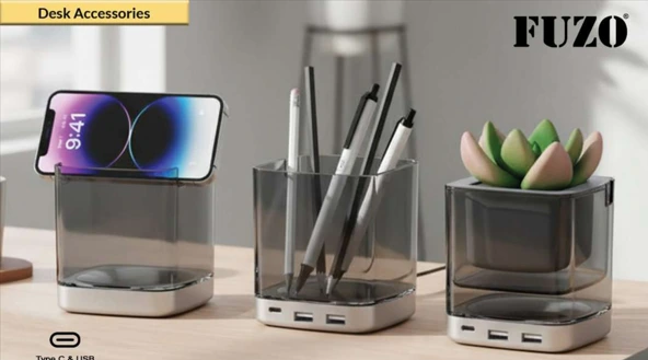 TGZ-1800 Groot 4 in 1: Self-Watering Planter | Charging Hub | Stationery Stand | Mobile Stand