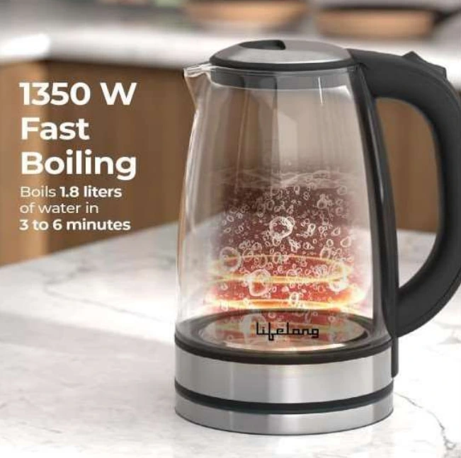Lifelong Glass Electric Kettle 1.8L 