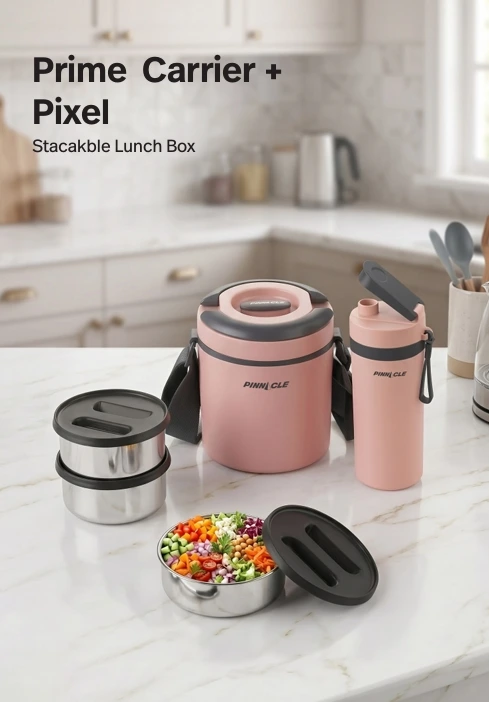 Pinnacle Prime  Carrier +  Pixel Stacakble Lunch Box