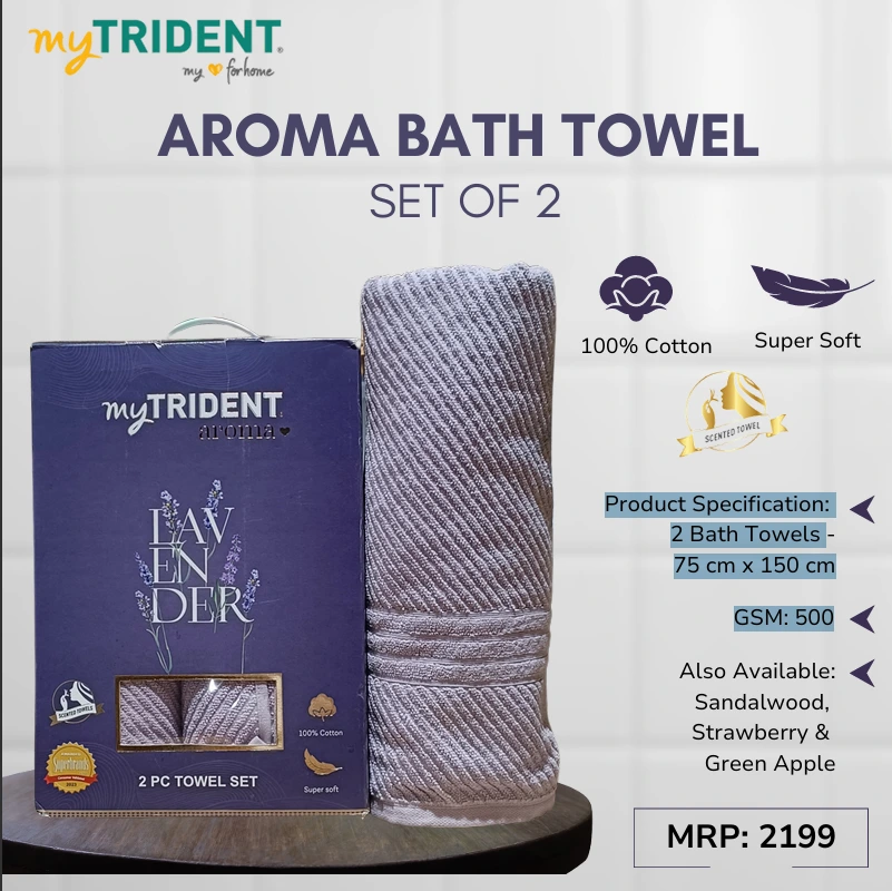 AROMA BATH TOWEL  SET OF 2