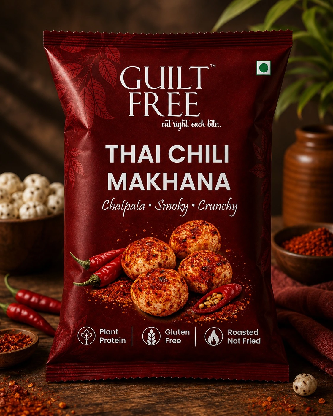 Guilt Free Thai chilli makhana