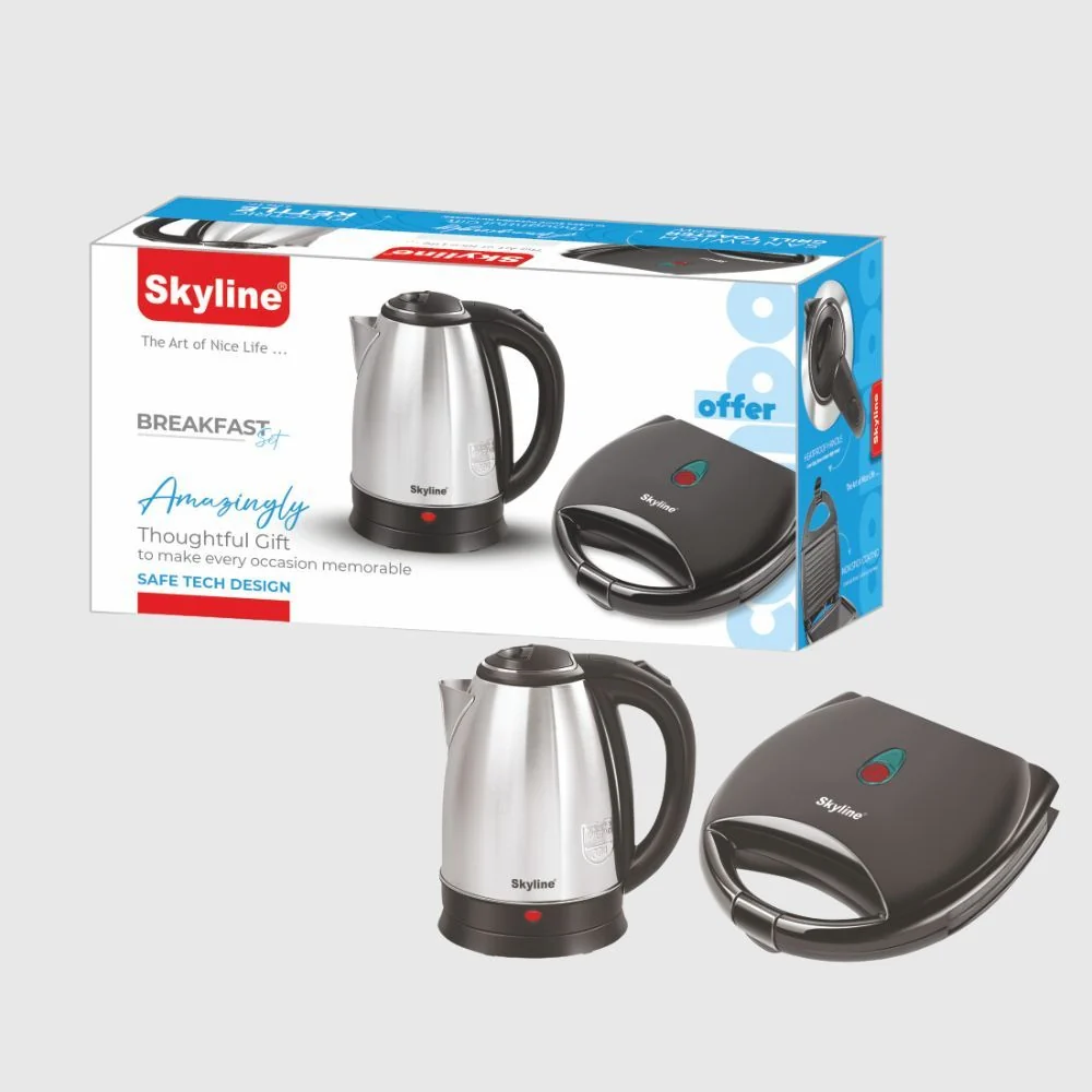 Electric Kettle & Sandwich Maker Combo