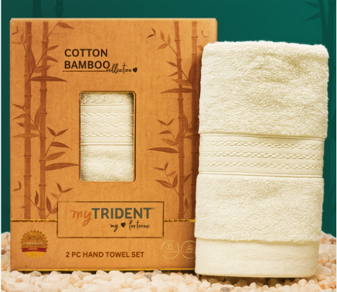 Bamboo Cotton Hand Towel -Set of 2