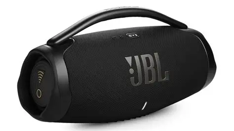 JBL Boombox 3 Wi-Fi, Wireless Portable Bluetooth Speaker, 24H Playtime, Deepest Bass, Built-in Powerbank, Wi-Fi with AirPlay, Alexa Multi-Room, Chromecast Built-in™, PartyBoost, IP67, App (Black)
