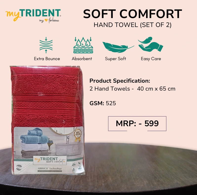 SOFT COMFORT HAND TOWEL (SET OF 2)