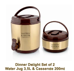 Sanjeev Kapoor Dinner Delight set of 2 water jug 3.5 l Casserole 2000 ml