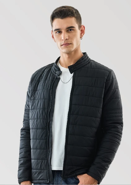 Puffer Jacket-Black