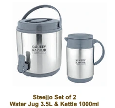 Steelo set of 2 water jug 3.5 l plus kettle 1000 ml