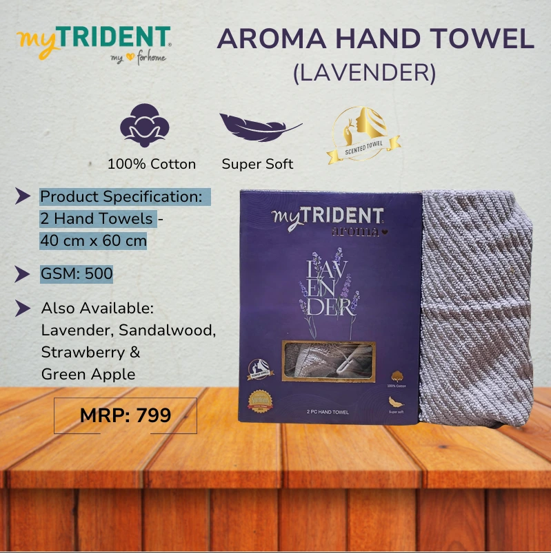 AROMA HAND TOWEL (LAVENDER)