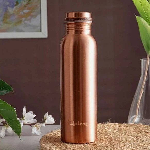 Lifelong 900 ml Copper Water Bottle | Natural Alkaline water