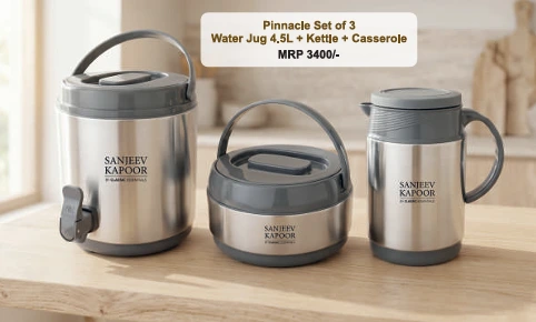 Pinnacle set of 3 water jug 3.5 l plus kettle 1000 ml plus casserole