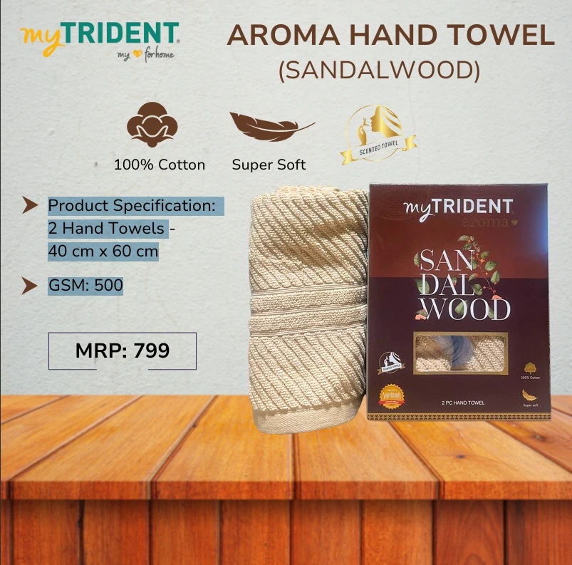 AROMA HAND TOWEL (SANDALWOOD)