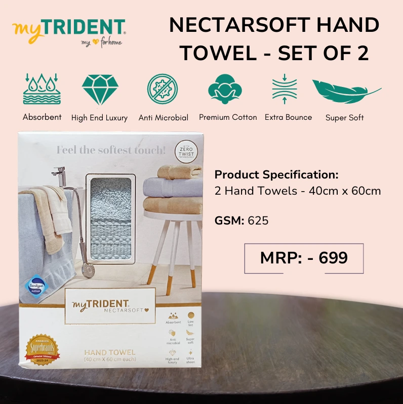 NECTARSOFT HAND TOWEL - SET OF 2