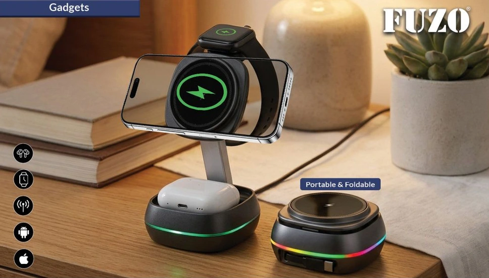 TGZ-1944 Trinity 3 in 1 Portable Wireless Charging Station