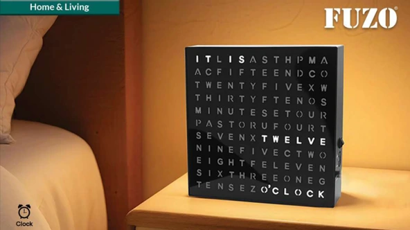 TGZ-2079 Grid Light Up Word Clock