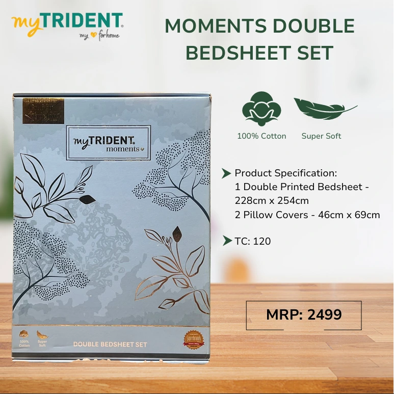 MOMENTS DOUBLE BEDSHEET SET