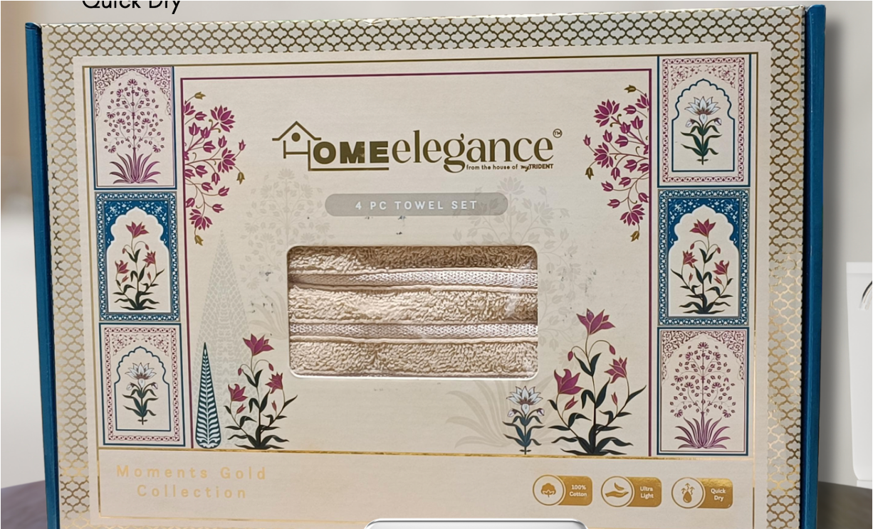 Hand and Bath Towel Set of 4