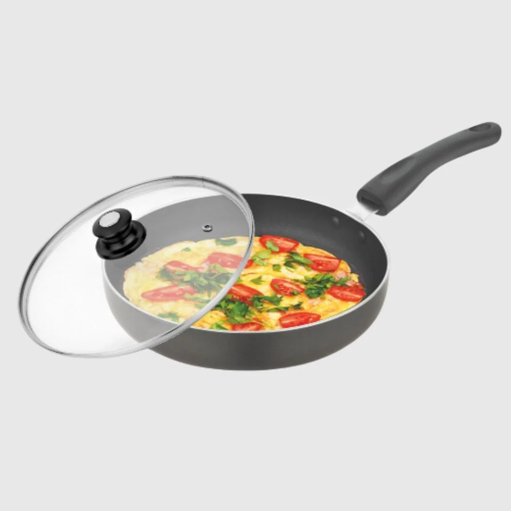 Frying Pan with Glass Lid Induction Base