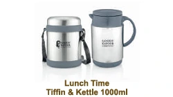 Lunch time tiffin & kettle 1000 ml
