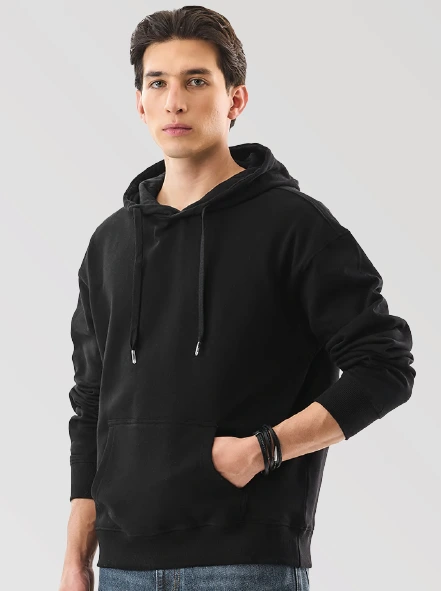 Solid Hoodie-Black