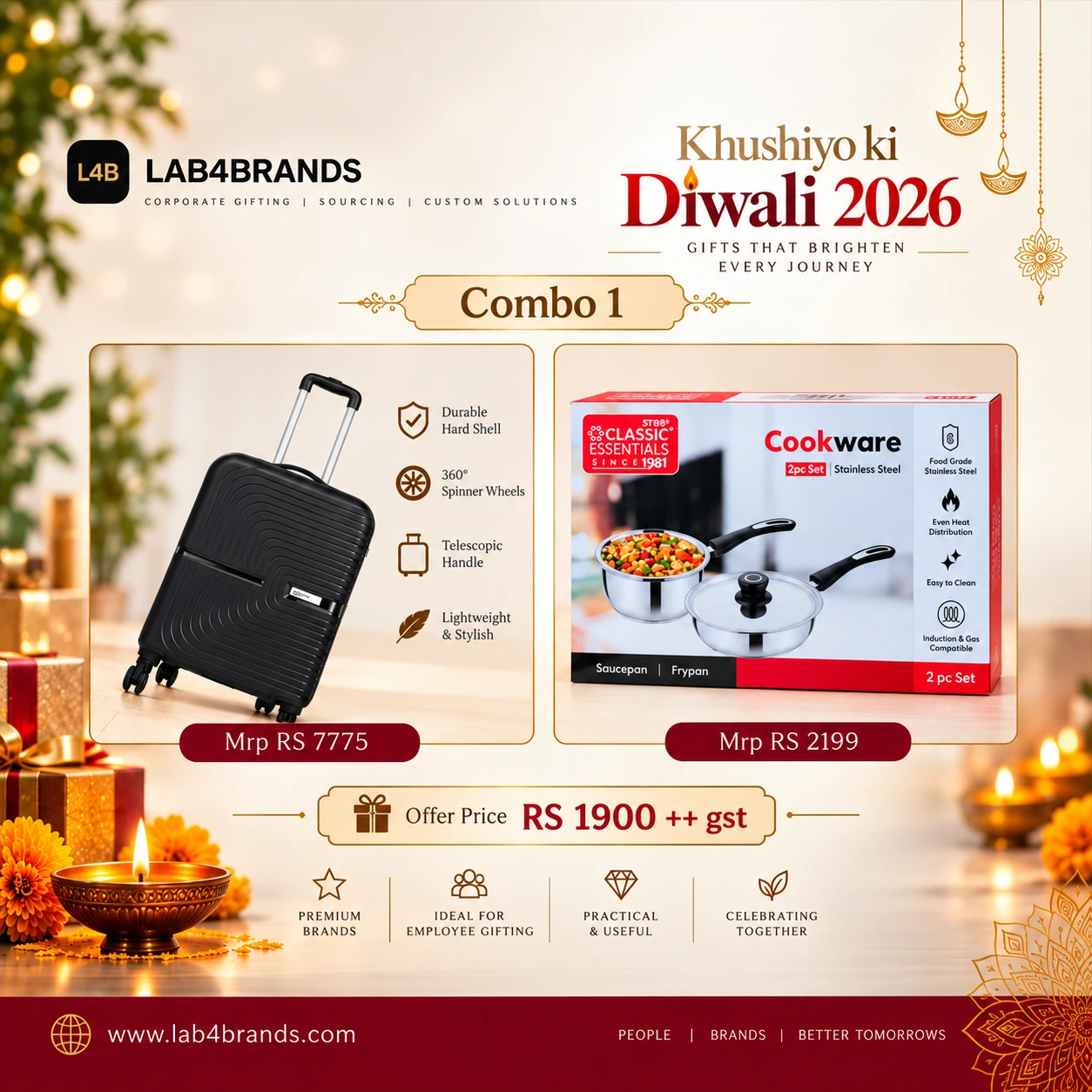Cabin Luggage and Cookware Combo