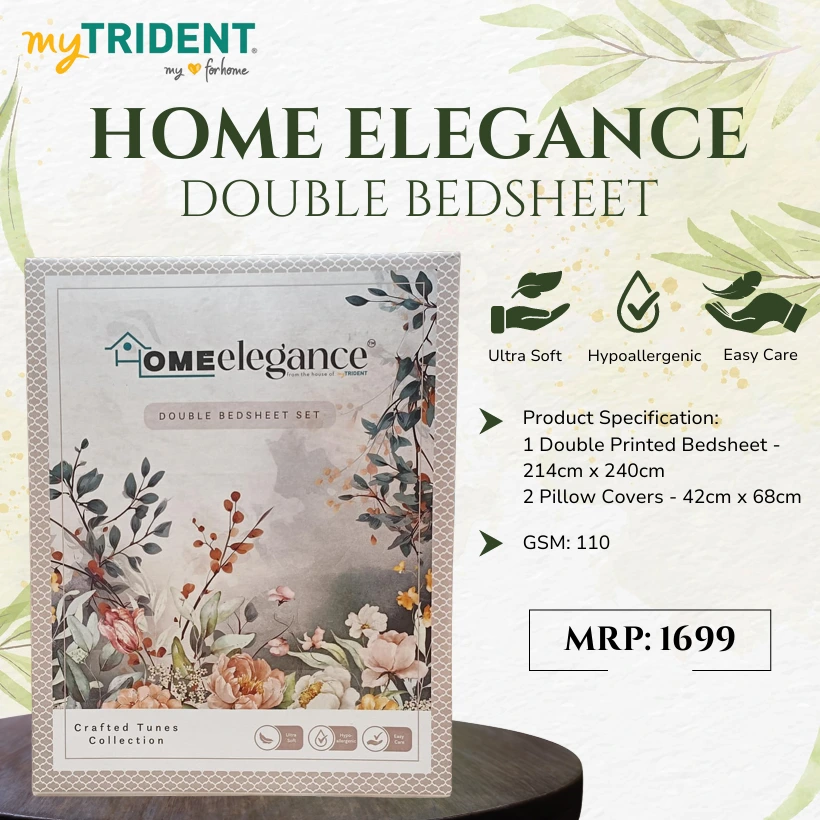 HOME ELEGANCE DOUBLE BEDSHEET