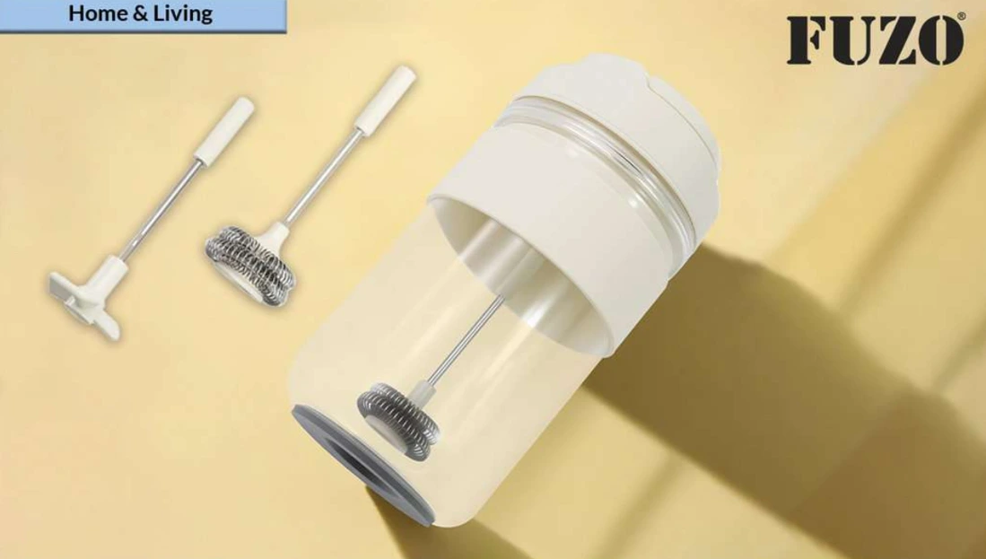 TGZ-1647 Brewster Borosilicate Mug: Frother | Stirrer | Beater