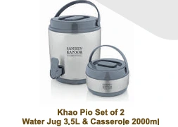 Khao pio set of 2 water jug 3.5 l plus casserole 2000 ml