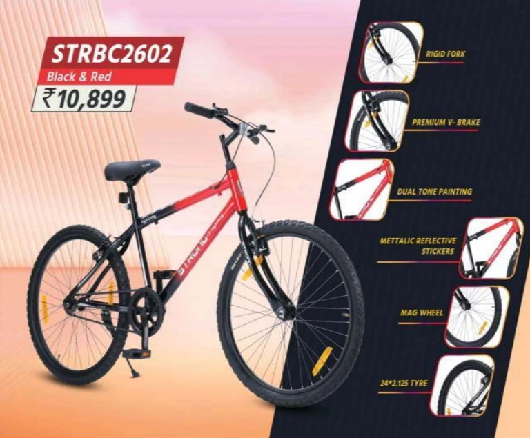 Lifelong 26T STRBC2602 Cycle for Men & Women – MountainBicycle with Wide MTB Tyres