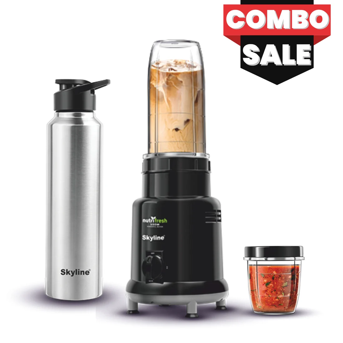 Nutri Fresh 2 Jars & Steel Bottle Combo