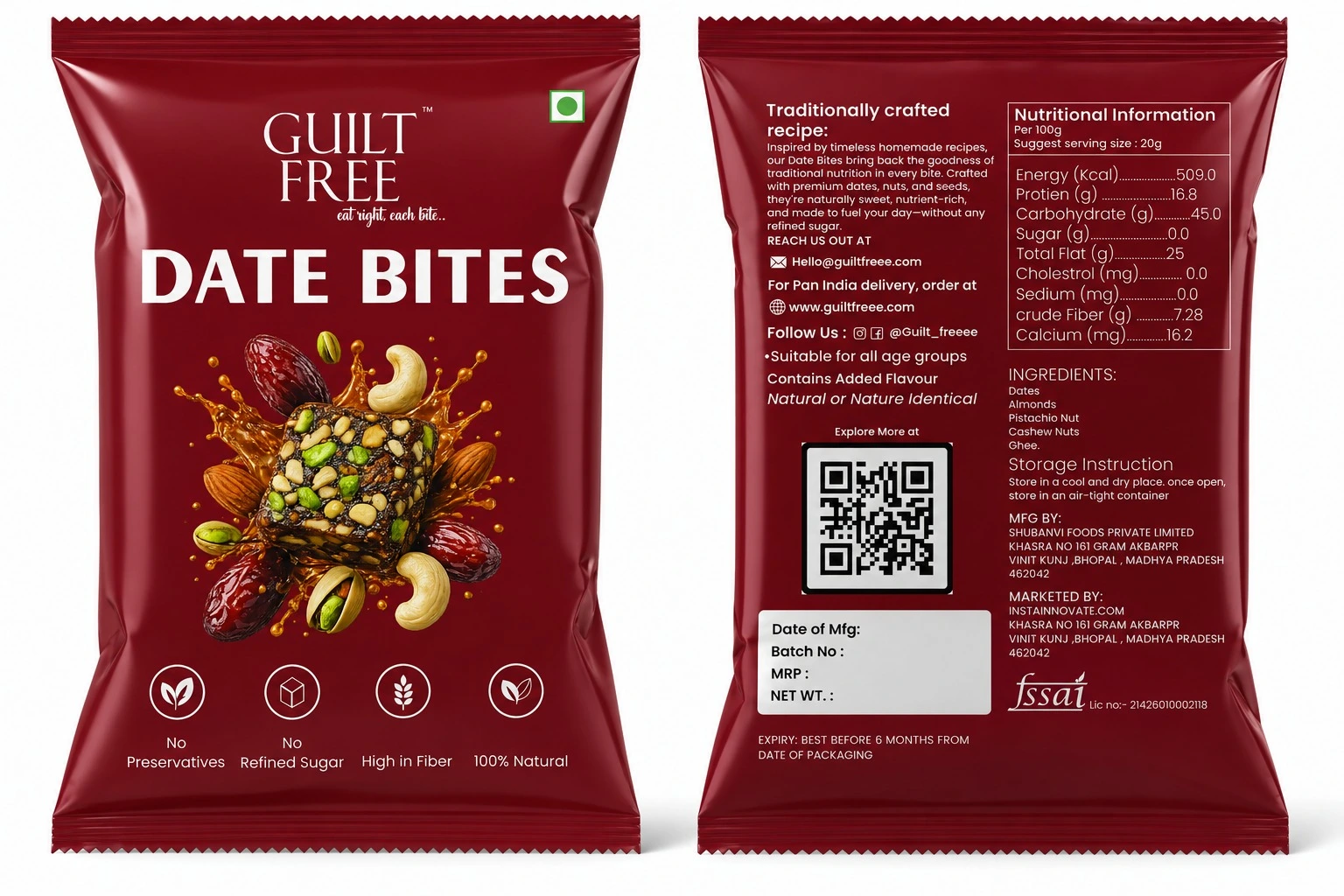 Guilt Free Date bites