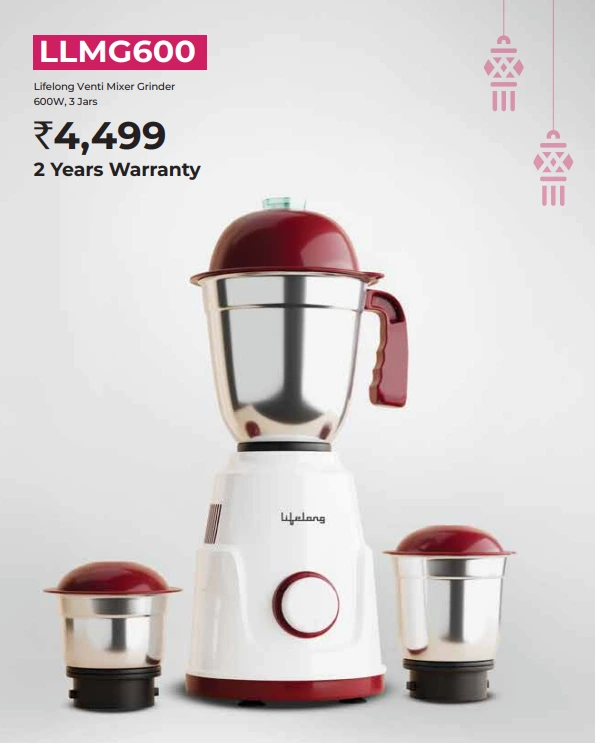 LLMG600 Lifelong Venti Mixer Grinder 600W