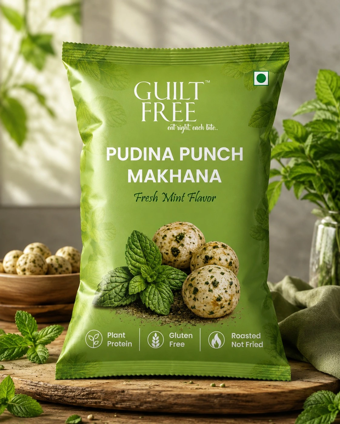 Guilt Free Pudina Punch Makhana Fresh mint Flavour