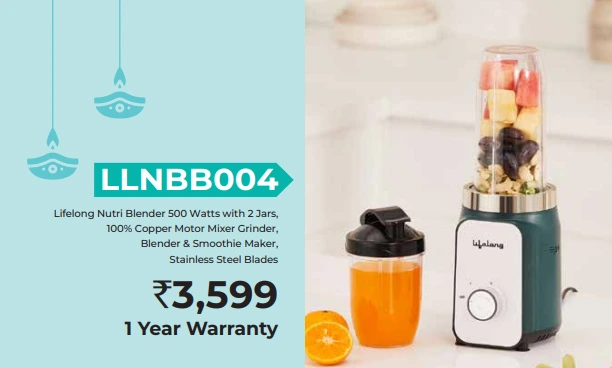 LLNBB004 Lifelong Nutri Blender 500 Watts