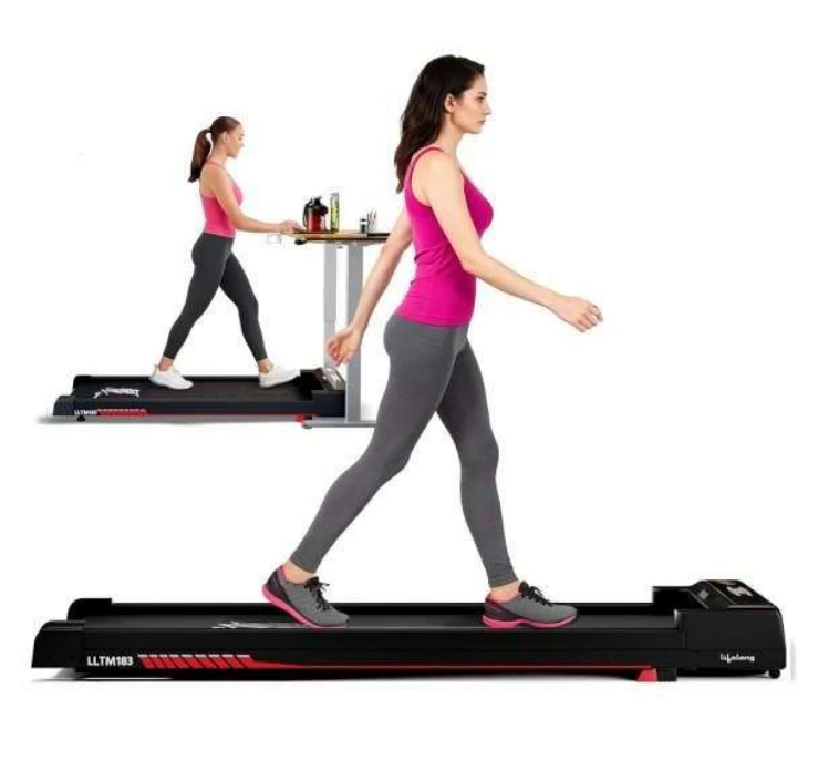 Lifelong Walking Pad Treadmill | 3 HP Brushless Motor | 2-Level Manual Incline 