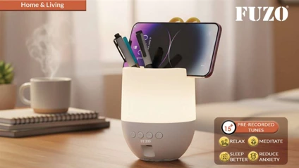 TGZ-1584 Slumber 2.0 Bluetooth Speaker White Noise Ambient Light Mobile Stand Stationery Stand