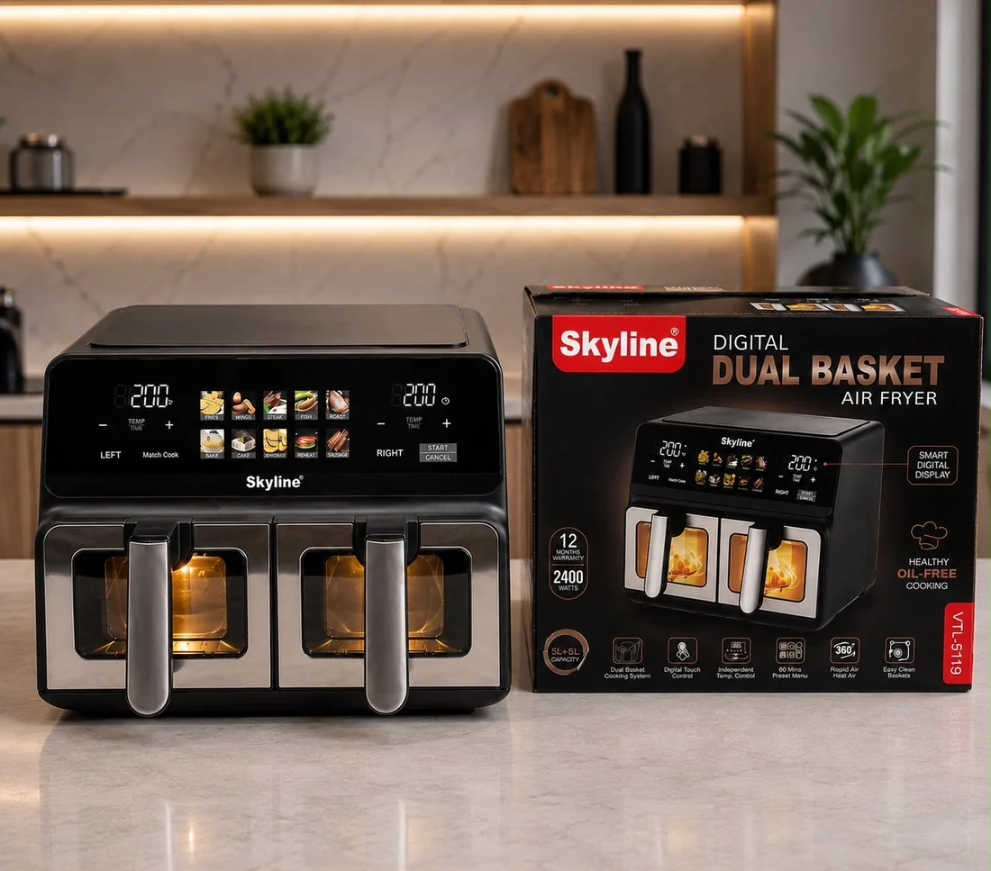 Dual Digital Air Fryer with Window