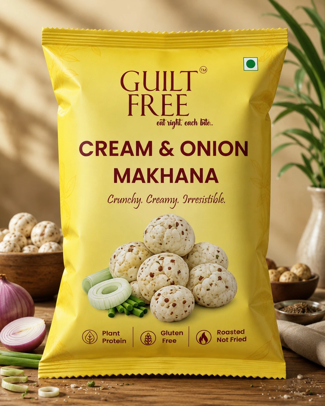 Guilt Free Cream And Onion Makhana